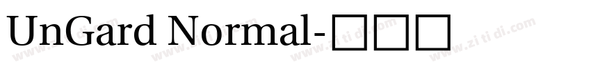 UnGard Normal字体转换